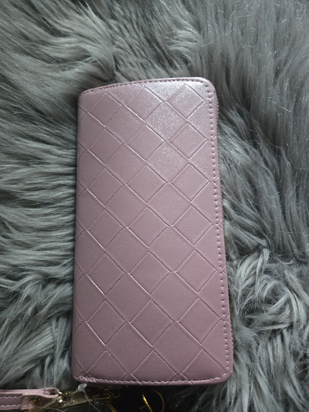 bebe Women's Pink Quilted Wallet and Card Holder Set